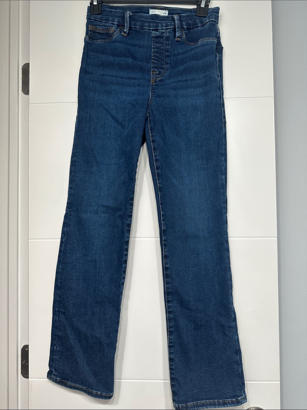 Good American Dark Blue Flare Jeans